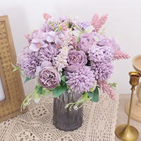 Peonía Artificial En Silicio Para Boda Decoración De Hogar Y Jardín Rosas Falsas Para Navidad Y Exterior Decoración De Hydrangea - details 5