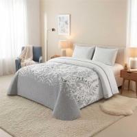 Colcha Bouti para Cama 105cm/135cm/150cm/180cm, Cubre Cama Fina  Incluye 2 Fundas de Cojín, Diseño de plantas para Primavera, Verano y Entretiempo - details 9