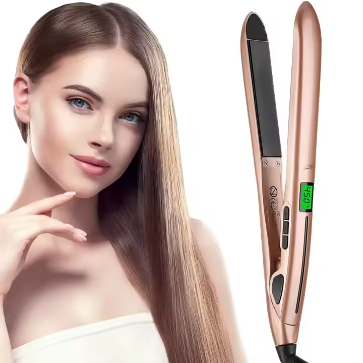 Placa de Melo Profesional Keratin Therapy Pro, queratina y aceite Almendras, Placas flotantes extrlargas, Alisador de pelo Profesional, Cerámica, 5 temperaturas hasta 230 °C, Digitalcalentamiento, muy adoptado para uso en casa y Viajes - 1