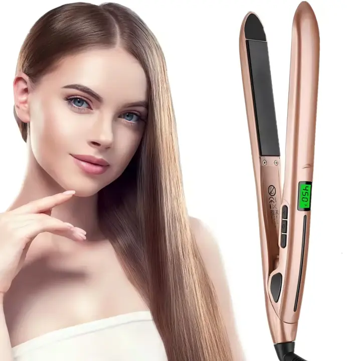 Placa de Melo Profesional Keratin Therapy Pro, queratina y aceite Almendras, Placas flotantes extrlargas, Alisador de pelo Profesional, Cerámica, 5 temperaturas hasta 230 °C, Digitalcalentamiento, muy adoptado para uso en casa y Viajes - 1