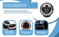 Banner - Pomo de 5 cambios marcha coche compatible con Audi, Seat y VW rojo