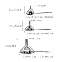 Juego De 4 Funnel De Acero Inoxidable 304 Con Cepillo De Limpieza Para Transferir Aceites Esenciales Líquidos Espices - details 6