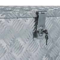 vidaXL Caja de aluminio 110,5x38,5x40 cm plateada - details 3