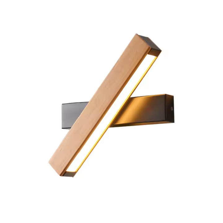 Lámpara de pared LED Lámpara de pared interior giratoria de 360 ° Lámpara de pared de Luz Cálida de 4W - 1