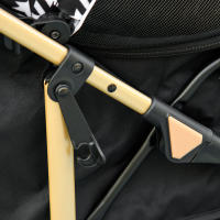 PawHut Cochecito para Perros Plegable Carrito para Mascotas con 2 Puertas Ventana de Malla Cesta de Almacenamiento Cuerda de Seguridad y Cojín 80x44,5x97 cm Negro - details 7