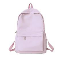 Mochila Escolar Para Mujer Impermeable De Gran Capacidad Con Cierre De Cremallera Suave Color Sólido Casual Para Niñas Adolescentes Estudiante Suministro - details 43