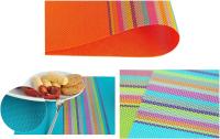 Juego de 6 manteles individuales lavables, PVC resistente a la suciencia y calor, 45x30 cm, vinilo, Naranja, 45x30 cm - details 1