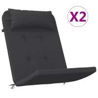 vidaXL Cojines para silla Adirondack 2 uds tela Oxford Color Antracita,  Gris,  Crema y mas Cojín Decorativo de Asiento Cojines de muebles de salon - details 0