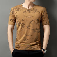 Camiseta De Seda De Hielo Talla Grande Para Hombres Verano Transpirable Absorbedor De Sudor Casual Corta Elástica Y Versátil - details 8