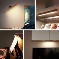 Lámpara De Noche LED De Madera Moderna - Control Táctil Recargable Soporte De Pared O Libre Instalación Sin Cable Luz De Maquillaje LED - details 7