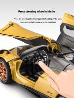 Modelo De Coche De Metal a Escala 1:22 Pagani Huayra Dinastía Juguete Coleccionable Para Niños Con Puertas En Forma De Alas Clásicas Decoración Para Casa - details 4