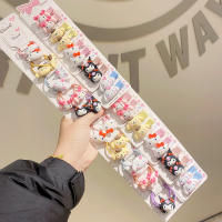 Juego De 10 Pares De Clip Para El Cabello Sanrio HelloKitty Melody Kuromi Accesorios De Cuero Para Niñas Regalo Ideal - details 9