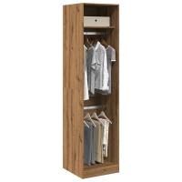 vidaXL Armario de madera de ingeniería 50x50x200 cm en color Roble ahumado/Roble Sonoma/Roble artisan y más | almacenamiento funcional diseño moderno para baño dormitorio sala - details 2