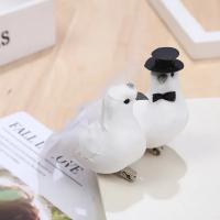 Pareja De Pájaros Simulados En Plástico Pájaros De Amor Y Paz Delfín Figura De Estilo De Paloma Para Adornos De Jardín Y Hogar - details 7