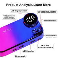 Máquina De Uñas Recargable 35000RPM Con Pantalla LCD Bajo Ruido Profesional Pulidora De Uñas Con Conjunto De Accesorios Para Manicura - details 7