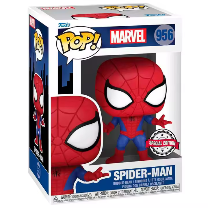 Figura Pop Marvel Spiderman Spiderman Exclusive-Figura de Vinilo Coleccionable - Idea de Regalo- Mercancia Oficial - Juguetes para Niños y Adultos - Movies Fans - Muñeco para Coleccionistas y Exposición - 1