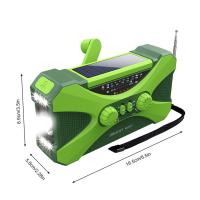 Radio De Emergencia Portátil 10000mAh Con Radio AM FM WB NOAA Solar Crank Manual LED Flashlight SOS Alarm Power Bank - details 12