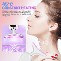Dispositivo De Belleza Para El Cuello 3 Colores EMS Masajeador Facial Levantamiento Antiarrugas LED Fotón Eliminador De Doble Mentón Rejuvenecimiento De La Piel - details 5