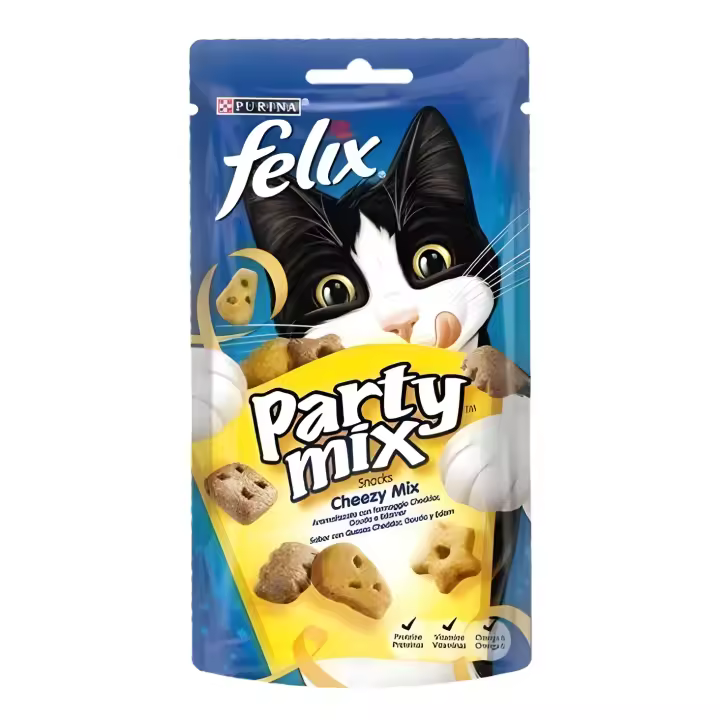 Felix Party Mix Cheezy para Gatos - Pack de 8 Sobres - 1