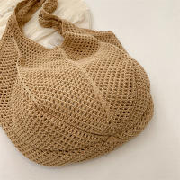 Bolso De Hombro Para Mujer Estilo Bohemio Hecho a Mano Capacidad Grande Saco De Mano De Paja Tejida Casual Bolso De Playa Verano - details 26