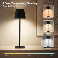 Lámpara De Mesa LED Recargable Por USB Con Interruptor Táctil 3 Colores Para Decoración De Restaurante Sala De Estar Bar Café Iluminación Moderna - details 8