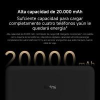Xiaomi Redmi 18W Fast Charge Powerbank 20000 mAh, Batería Externa Portátil de Carga Rápida y Autocarga, Entrada Micro USB / USB Tipo C - Salida 2* USB-A, Puertos de Entrada / Salida Dual, Carga Rápida Bidireccional de 18 W - VXN4304GL - details 12