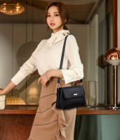 Bolso De Hombro Negro Para Mujer De Cuero PU Color Sólido Bolso Cruzado Mensajero Monedero Mano Bolsos De Moda - details 2