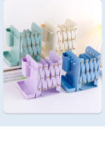 Soporte De Libros De Escritorio Con Estante Retráctil Y Porta Bolígrafos Estudiante Clip Fijo Rack De Almacenamiento Plegable - details 11