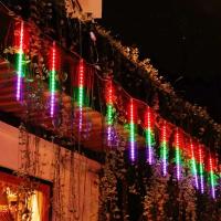 Luces De Meteorito LED Solar Para Jardín Navidad Y Fiesta Decorativas Impermeables De Lluvia De Hidrometeoritos 30/50CM Con Cadena De Luces Faeirys - details 8
