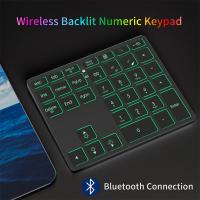 Teclado Numérico Portátil SeenDa Con Retroiluminación RGB Bluetooth Recargable 34 Teclas Estilo Delgado Para Entrada De Datos - details 3