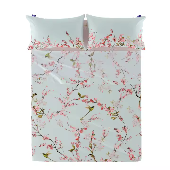 Happyfriday- Chinoiserie Sábana, Sábanas 100% Algodón, calidad de 150 TC, Fabricado en España (No incluye fundas de almohada) - 1