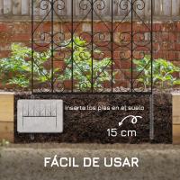 Outsunny Juego de 2 Enrejados de Jardín Soportes para Enredaderas con Marco de Acero para Plantas Trepadoras y Decoración Patio Terraza 55x128 cm Negro - details 4