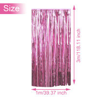 Juego De 1 Pieza De Cortina De Foil Dorado De 9.8 Pies Para Fondo De Fotografía De Cumpleaños Decoración De Fiesta Streamers De Aluminio - details 87