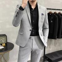Traje De Boda Para Hombre De Alta Calidad Dos Piezas Traje De Negocios Casual Banquete Ensemble De Lujo Con Pantalones - details 5