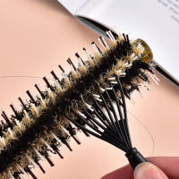 2pcs Mini Peine Y Cepillo De Peluquería Con Manija Incorporada Herramienta De Limpieza Accesorios Utensilios De Cuidado Personal - details 2