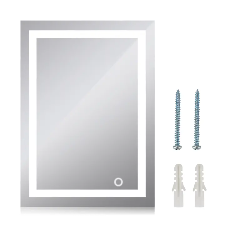 Espejo de baño LED Espejo de baño Espejo de pared 50x70/60*80cm Blanco frío Iluminado - 1