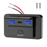 Adaptador De Carga USB 12V Para Coche Panel De Enchufe De Pared Accesorios De Cargador Rápido Para Auto Bus RV Camión Montaje En Pared - details 12