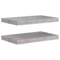 vidaXL Estantes flotantes de pared 2 uds MDF 50x23x3,8 cm Blanco brillante, negro brillante, gris brillante Mueble Almacenaje Estantería para Oficina, Estudio, Dormitorio Estantería/Librería/ mueble de Almacenamiento - details 2