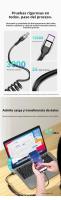 Cable De Carga Rápida 66W 5A Tipo C Telescópico Para Coche USB Para Samsung Xiaomi Redmi Cable USB C De Silicona Líquida - details 6
