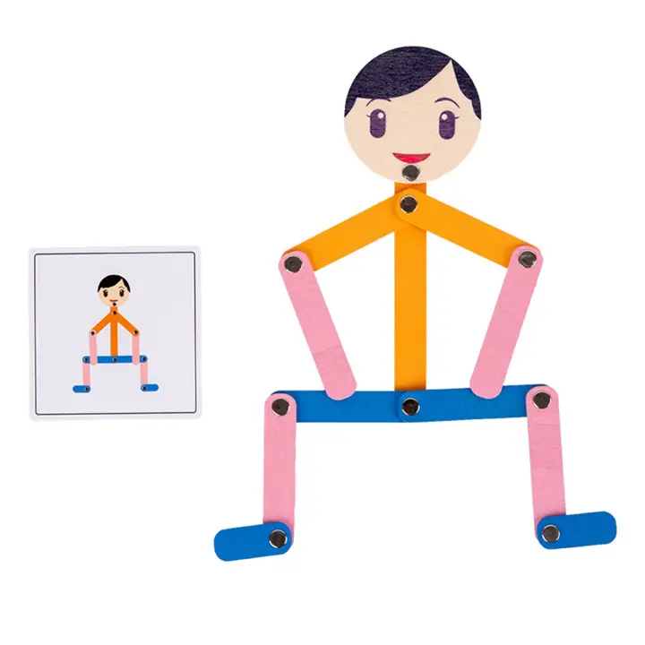Juego Educativo De Madera Para Deportes DIY Puzzle Juguetes Para Niños Entrenamiento De Motricidad Finas Juego De Aprendizaje Temprano Para Guarderías - 1