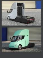 Camión De Juguete De Tesla Semi a Escala 1:24 Con Luz Y Sonido Modelo De Aleación De Metal Regalo Para Niños Coleccionable - details 13