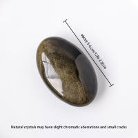 Piedra De Cristal Natural Obsidiana Amarilla Para Palma De La Mano Juguete De Pulgar Para Compresión Caliente Sanación Salud Energía Gemas Regalos Familiar - details 1