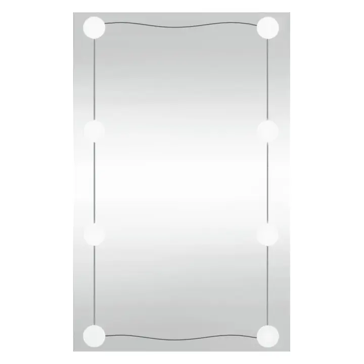 Espejo de pared rectangular con Luces LED Vidrio 50x80 cm, Espejo de maquillaje - 1