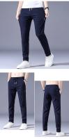 Pantalones Casuales Para Hombre Moda Elásticos Rectos Y Delgados Hong Kong Wind Ice Silk Everything Trend Pantalones De Jogging - details 10