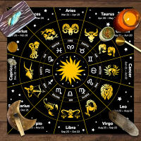 Mantel De Taro Con Doce Constelaciones Y Cielo Estrellado 1pc Decoración De Juego De Tarot Estilo Moderno Poliéster 100% - details 4