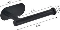 Portarrollos de Papel higiénico que no se requiere Portarrollos de Papel higiénico para Cocina y baño Portarrollos de Papel higiénico Negro (Negro) - details 0