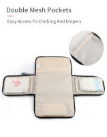 Mantel De Cambio Para Bebé Portátil Multifuncional 2 En 1 Impermeable Con Bolsa De Almacenamiento Recién Nacido Infante - details 5
