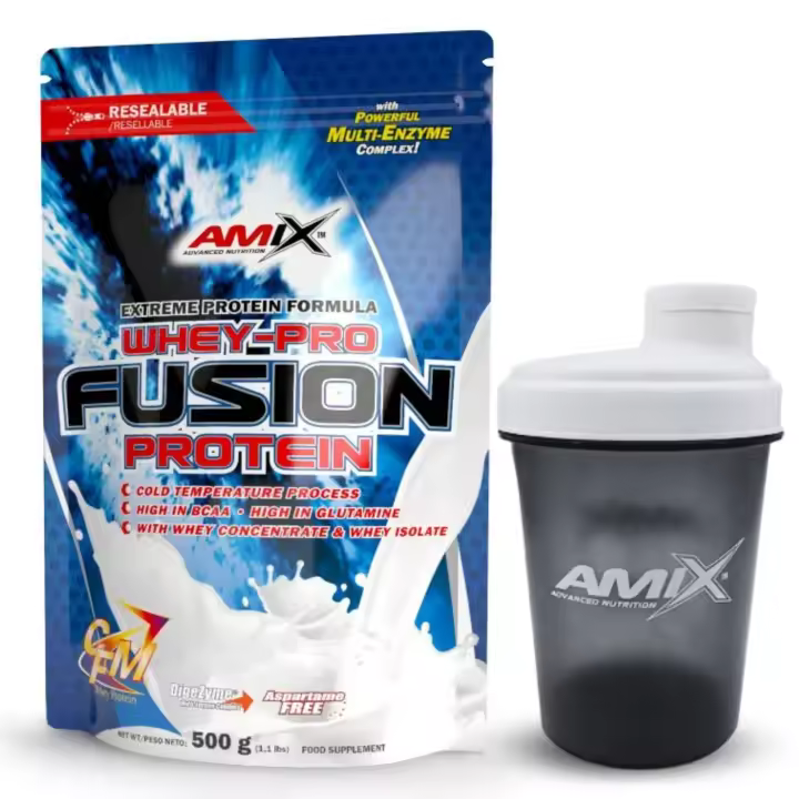 AMIX NUTRITION - PROTEÍNA WHEY PRO FUSION DOYPACK - 500g + SHAKER REGALO - 1