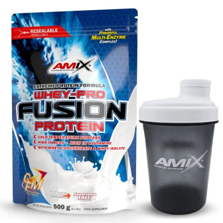 AMIX NUTRITION - PROTEÍNA WHEY PRO FUSION DOYPACK - 500g + SHAKER REGALO - 1