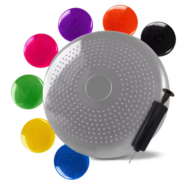 Ociodual Cojín Hinchable Plata Disco con Bomba Goma PVC para Fitness Yoga Pilates Coordinación Rehabilitación Equilibrio - 1